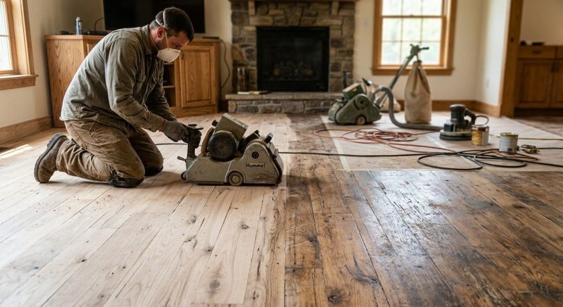 Our team working on Wood Floor Service projects in Seminole County, FL