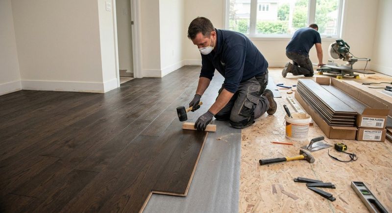 Dark Wood Floor Installation in Seminole County, FL